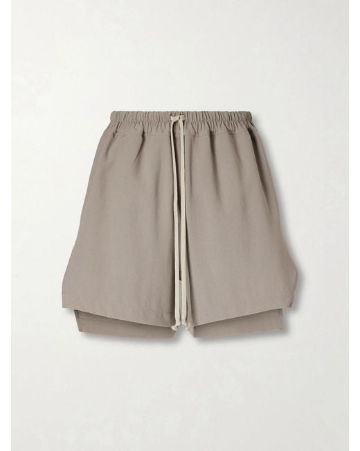 Rick Owens Gray Cady Drawstring Shorts