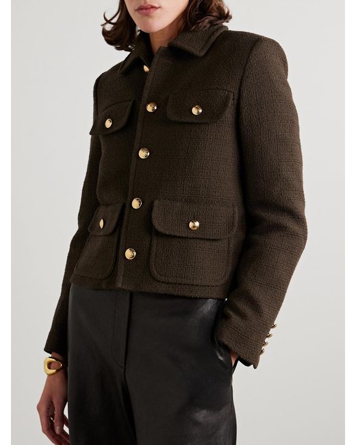 Nili Lotan Black Paola Cotton-Blend Tweed Jacket
