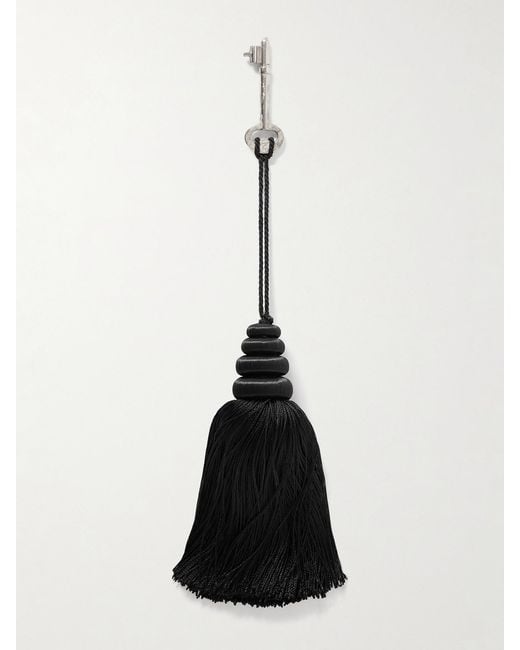 Sophie Buhai White Tasseled Satin And Bag Charm