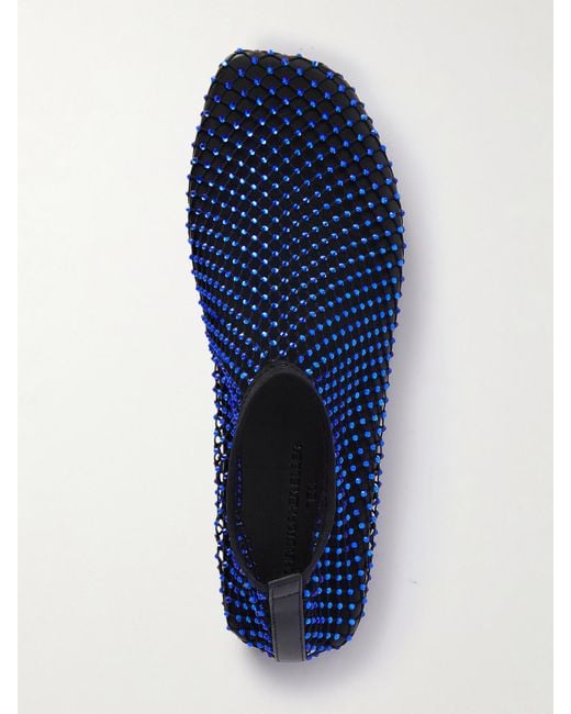 Christopher Esber Blue Minette Flache Schuhe Aus Mesh Mit Kristallen