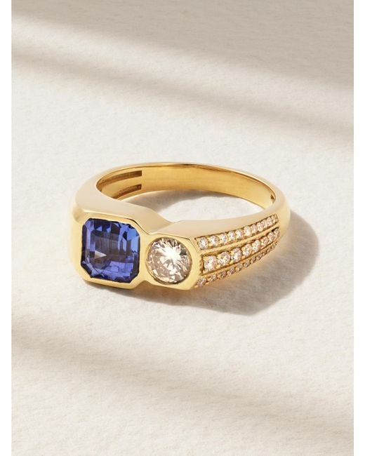 Jacquie Aiche Blue 18-Karat, Tanzanite And Diamond Ring