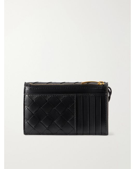 Bottega Veneta Black Andiamo Knot-Detailed Intrecciato Leather Wallet