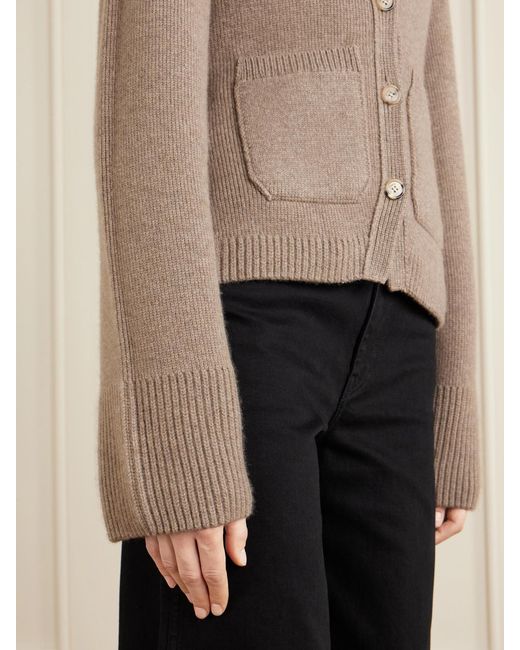 Khaite Natural Scarlet Cashmere Cardigan