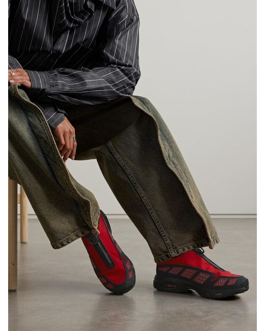 Nike Red Air Max Sndr Gtx Rubber-Trimmed Gore-Tex-Ripstop Sneakers