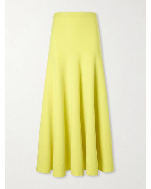 Gabriela Hearst Yellow Cairan Wool Maxi Skirt