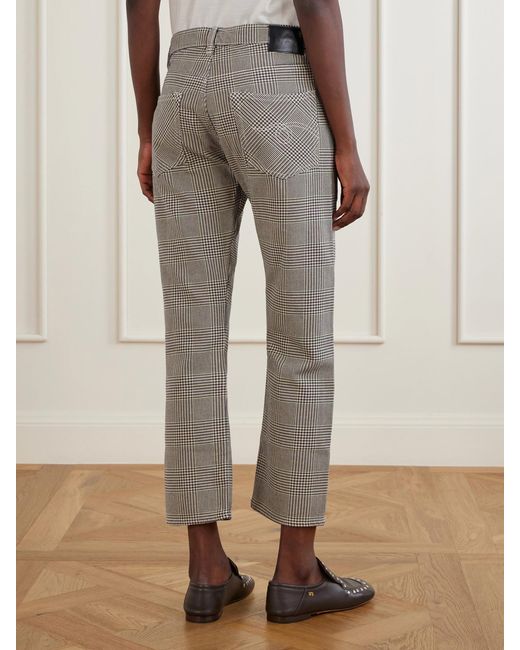 R13 Gray Bf Prince Of Wales Straight-Leg Jeans