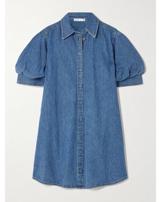 Mini-Robe-Chemise En Jean The Play FRAME en coloris Blue