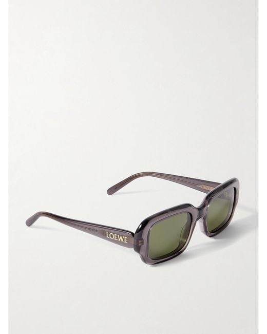 Loewe Gray Oversized Rectangle-Frame Acetate Sunglasses