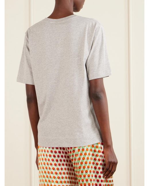 Dries Van Noten Gray Heydu Stretch-Cotton Jersey T-Shirt
