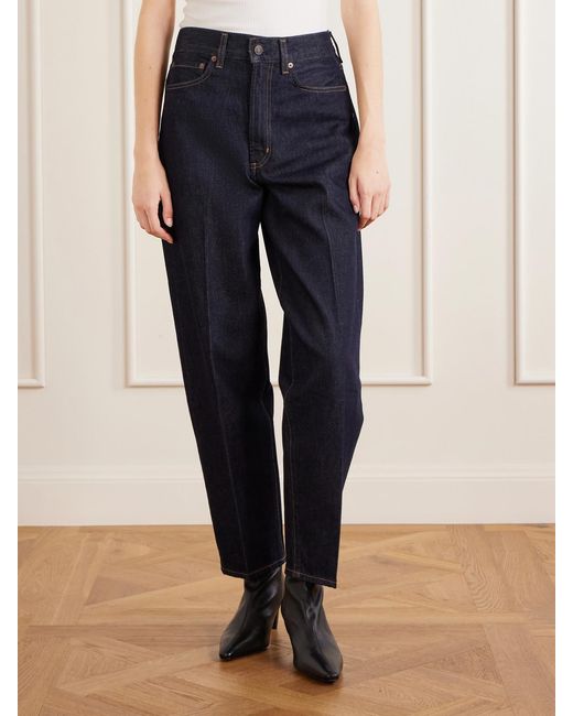 Agolde Blue 80's High-Waist Tapered Jeans