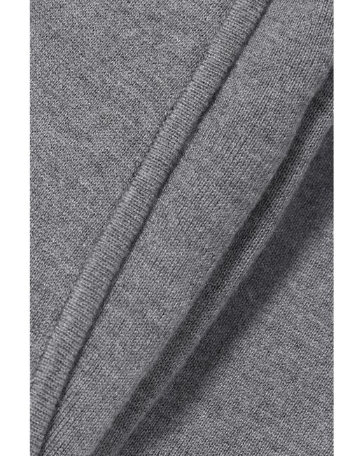 Olivia Von Halle Gray Carmel Silk And Cashmere-Blend Sweatshirt And Track Pants Set