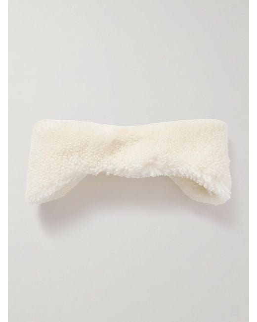 Yves Salomon Natural Shearling Earmuffs