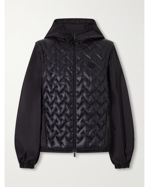 Moncler Black Mirage Quilted Shell Jacket