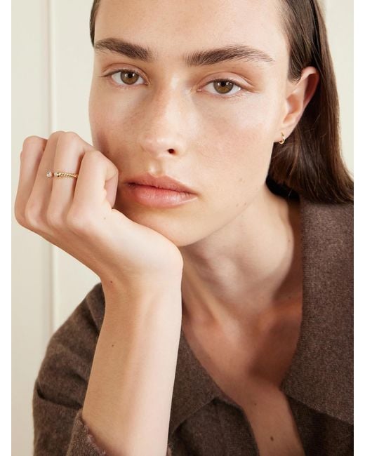 David Yurman Natural Micro Cablespira 18-Karat Diamond Ring