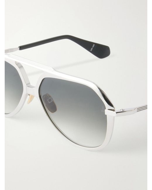 Jacques Marie Mage Metallic Lou Lou De La Falaise Louise Aviator-Style Titanium Sunglasses