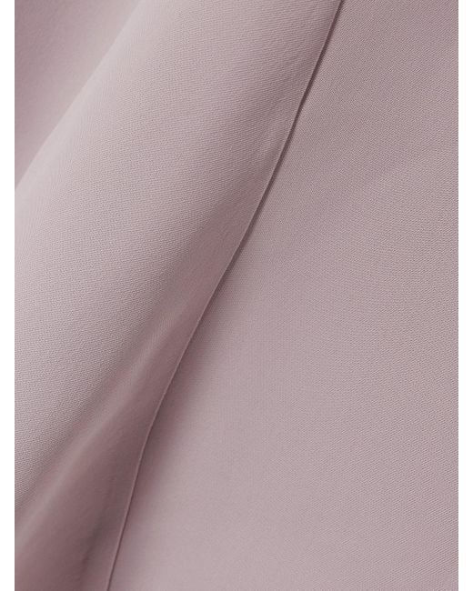 Victoria Beckham Pink Paneled Asymmetric Crepe Midi Skirt