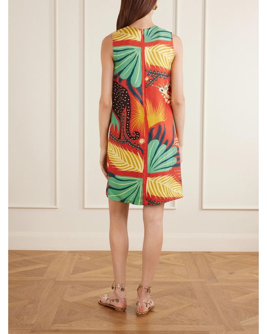 Etro White Printed Silk Mini Dress