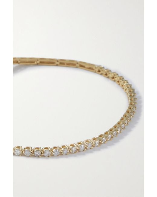 STONE AND STRAND Natural Baseline 14-Karat Diamond Tennis Bracelet