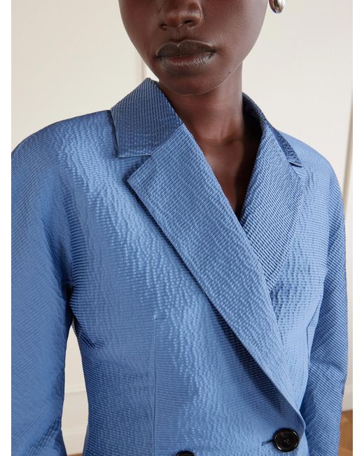 Lanvin Blue Textured-Satin Jacket