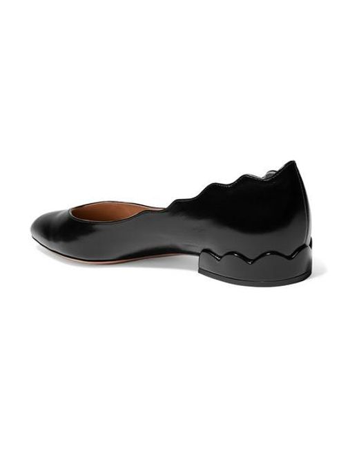 Chloé Leder Pumps mit Wellenkanten in Schwarz Sparen Sie Chloé Leder Pumps mit Wellenkanten in Schwarz Sparen Sie