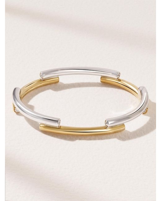 Rainbow K Natural Monica 9-Karat And Diamond Bangle