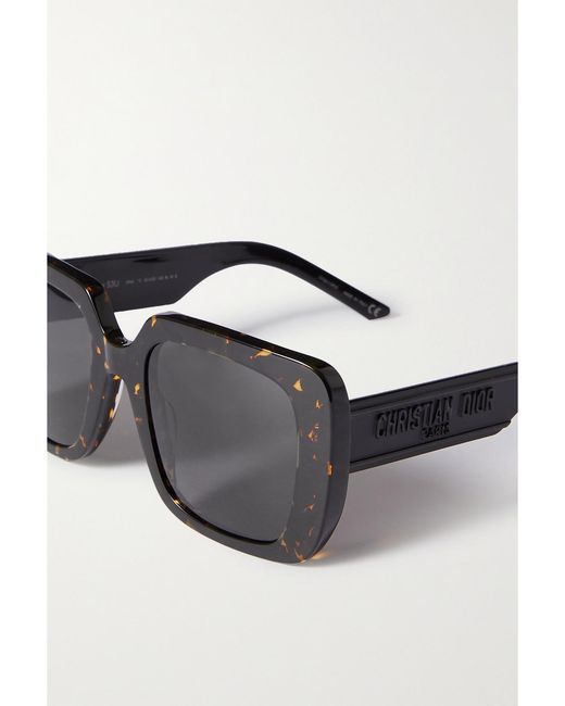 Dior Black Wildior S3U Square-Frame Tortoiseshell Acetate Sunglasses