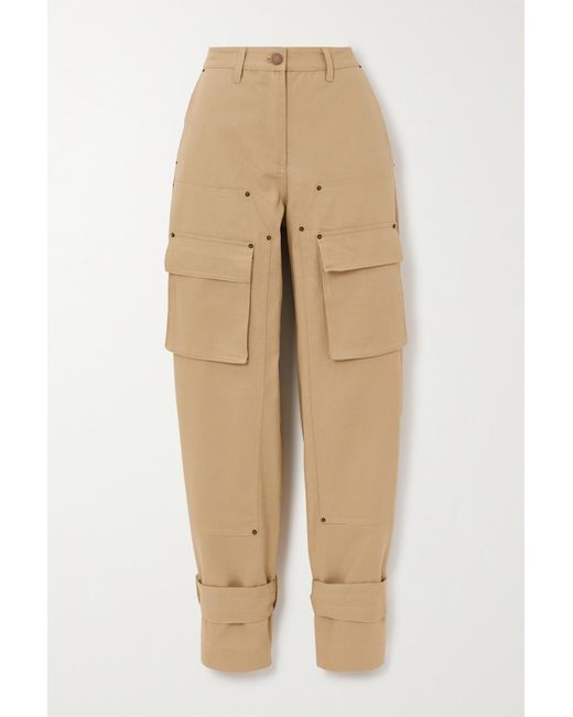 REMAIN Birger Christensen Dara Cottoncanvas Tapered Cargo Pants in
