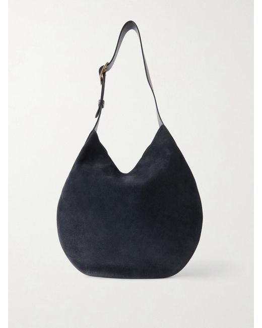 Nili Lotan Blue Jagger Suede Shoulder Bag