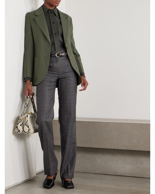 Victoria Beckham Gray Wool Shirt