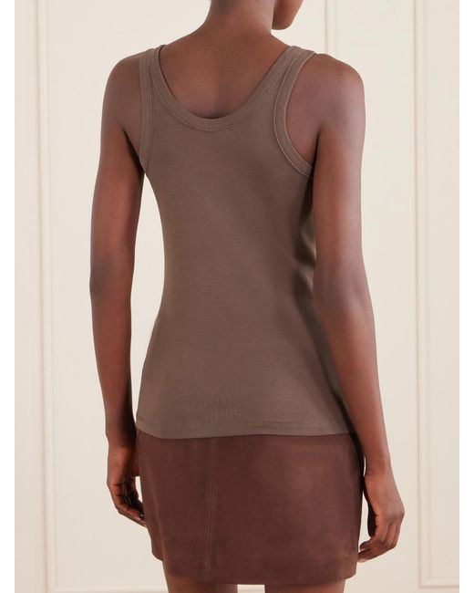 Lemaire Brown Cotton-Jersey Tank