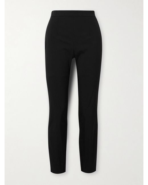 Pantalon Skinny En Popeline De Coton À Broderie Marni en coloris Black