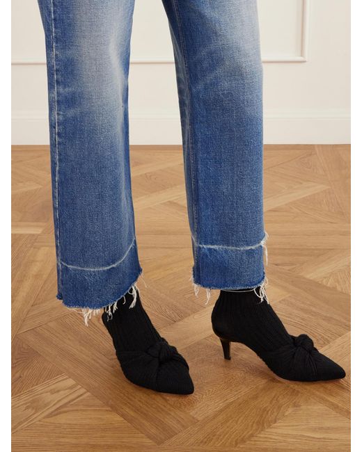 Chloé Black Knotted Knitted Boots