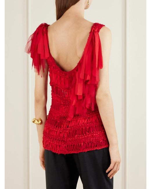 Heirlome Red Juanita Silk Tank
