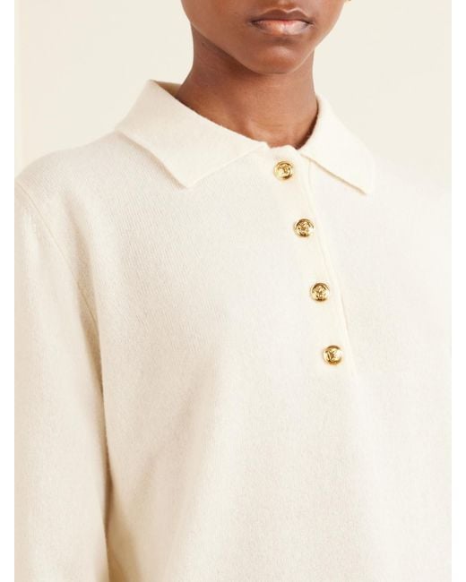 Blazé Milano Natural Highland Wool And Cashmere-Blend Polo Sweater