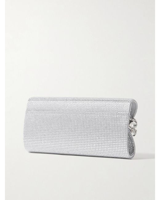 Judith Leiber Gray Taylor Clutch Aus Satin Mit Kristallen
