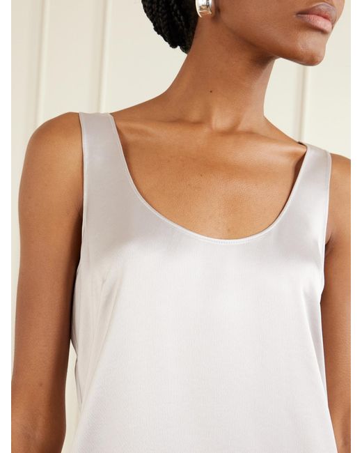 Leset White Barb Satin Midi Dress
