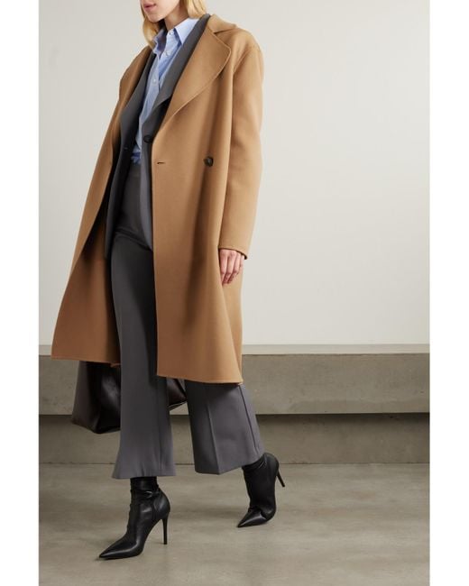 Stella McCartney Natural Iconic Double-Breasted Wool Coat