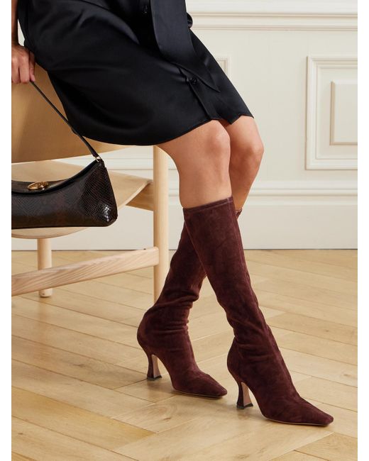 Neous Red Suede Knee Boots