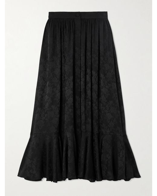 Chloé Black Midirock Aus Seiden-Jacquard