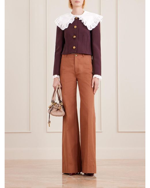 Chloé Purple Wool-Crepe Jacket