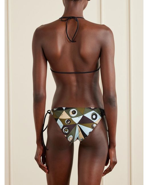 Emilio Pucci Black Printed Bikini Briefs