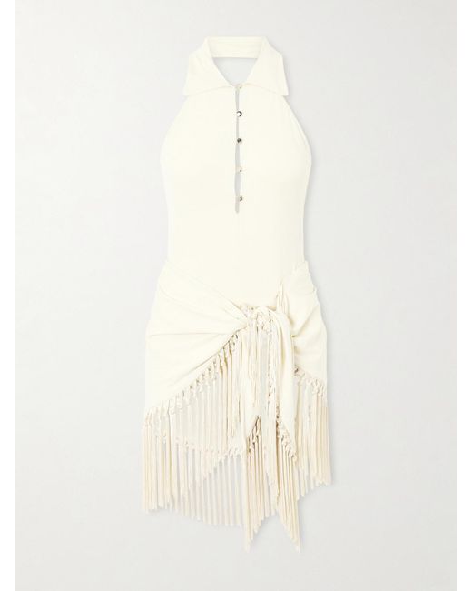 Maillot De Bain Dos Nu Et Paréo À Franges Tropicana Taller Marmo en coloris Natural