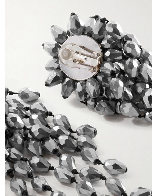 Isabel Marant White Hanabi Embellished Earrings