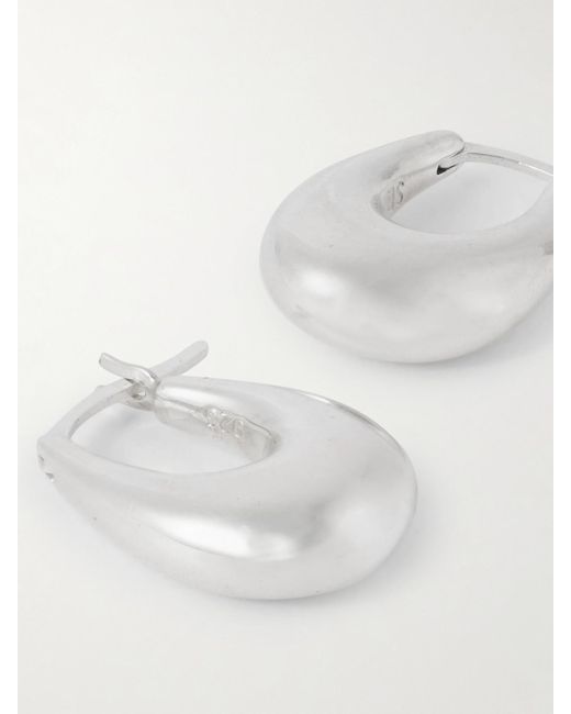 Sophie Buhai White Small Etruscan Hoop Earrings
