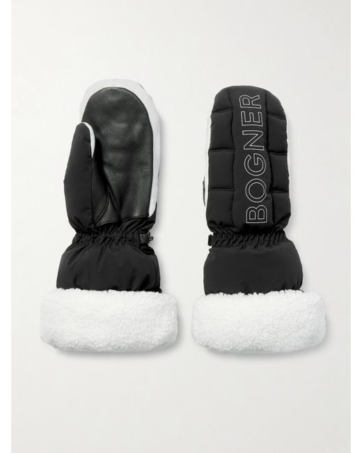Bogner Black Sabina Fäustlinge Aus Wattiertem Shell Und Shearling
