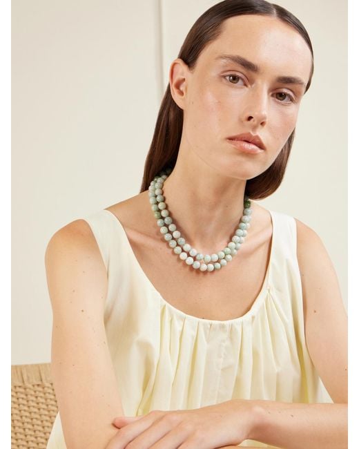 JIA JIA Metallic Double 14-Karat Jade Necklace