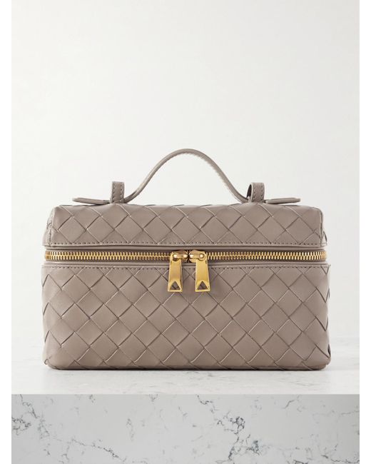Bottega Veneta Natural Bang Bang Vanity Mini Tote Aus Intrecciato-Leder