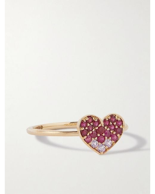 STONE AND STRAND Pink You'Re Making Me Blush 10-Karat Ruby Ring