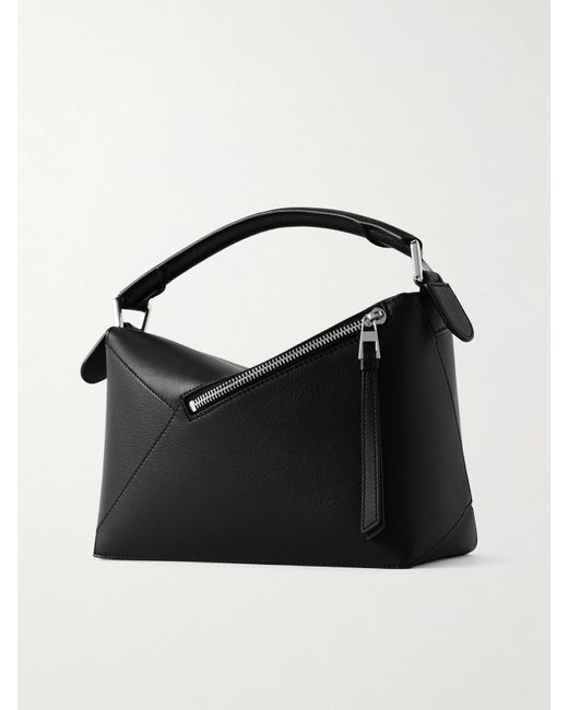Loewe Black Puzzle Edge Small Textured-Leather Shoulder Bag