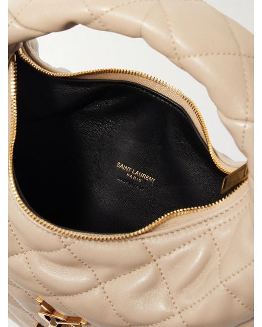 Saint Laurent Natural Icarino Matelassé Leather Tote